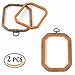 MIUSIE 2 Pcs Embroidery Hoops -Versatile Embroidery Ring Kit for Beginners or Professionals-Assorted Embroidery Hoop Frame for Hanging/Sewing/Art Craft