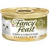 Purina Fancy Feast Grain Free Pate Wet Cat Food, Classic Pate Turkey & Giblets Feast - (24) 3 oz. Cans