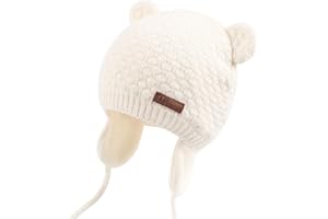 Duoyeree Kids Baby Hat Soft Warm Cable Knit Beanie Toddler Girl Fall Winter Hats