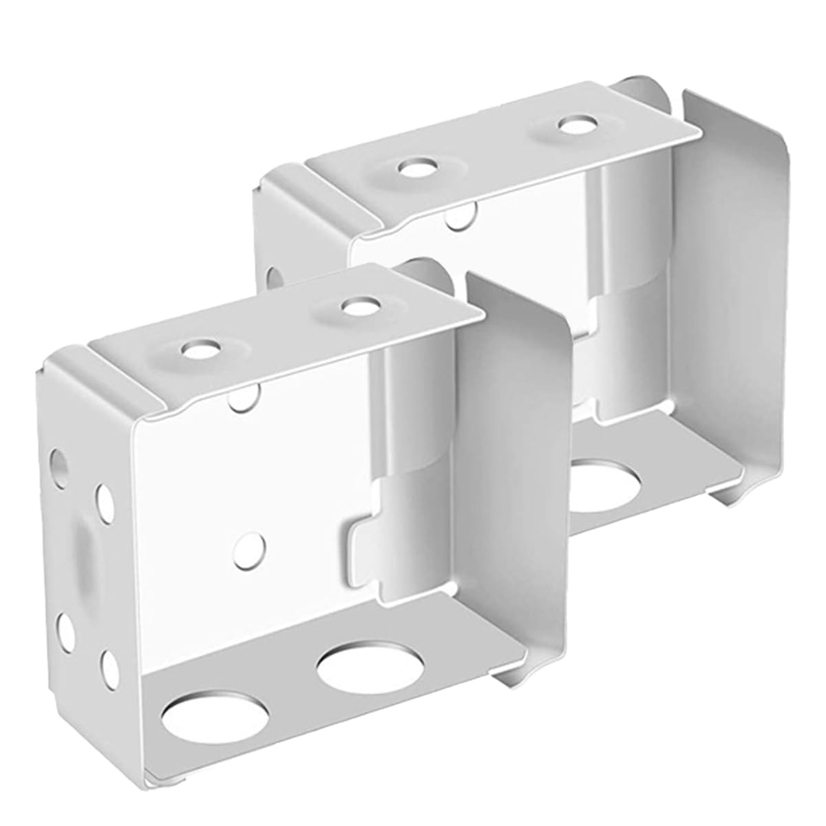 TopHomer 2 Pcs Venetian Blind Fitting Brackets, White Box Mounting Window Blinds Headrail Holder for Venetian/Wood Blind (2.5x1.75x1.0 Inch)