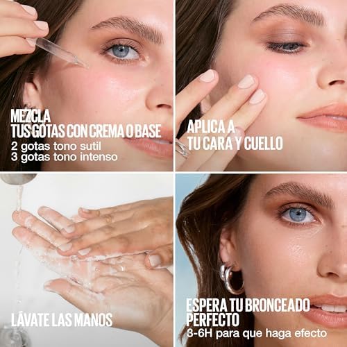 Gotas de bronzeamento New York Superstay Summer Shot, bronzeado construível, durabilidade de 96 horas, resultado natural e uniforme