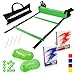 Agility Ladder and Cones by FireBreather. Great Training Equipment to Exercise Speed in Soccer, Football & Sports Workout. Set of 15ft Ladder, 12 Discs, 4 Pegs, Carrying Bag & 2 Drills Ebook