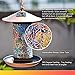 Artbirdfeeder Solar Bird Feeder Hanger, Solar Lantern Oriole Bird Feeder Bright Lighting Hanging Bird Feeder Waterproof LED Garden Light Dazzling Bronze Bird Feeders for Outside (Rainbow)