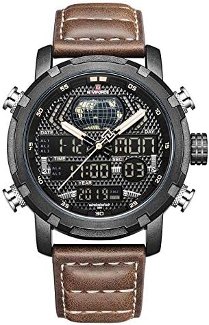 NAVIFORCE Original Men Digital Analog Duel Display Luxury Chronograph Date Military Sport Male Business Wrist Watches NF9160