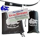 Chill Gorilla Snakeskin Sleeves. Instant Stuff Sack & Protective Cover for hammocks, rain flys, tarps. 173" Total. Packs/unpacks Gear in Seconds. ENO Camping & Backpacking Accessories. Gray
