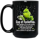 GRINCH CUP OF FUCKOFFEE 15 oz. Black Mug
