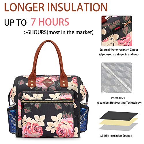 image for BRINCH Lunch Bag Insulated Lunch Box Leak Proof High Temperature Resis