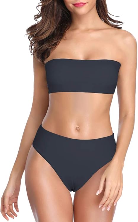 strapless high waisted bikini