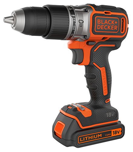 BLACKDECKER-BL188KB-QW-Taladro-Percutor-Motor-Brushless-con-2-velocidades-18-V-Incluye-2-Bateras-de-Litio-15-Ah-Cargador-y-Maletn