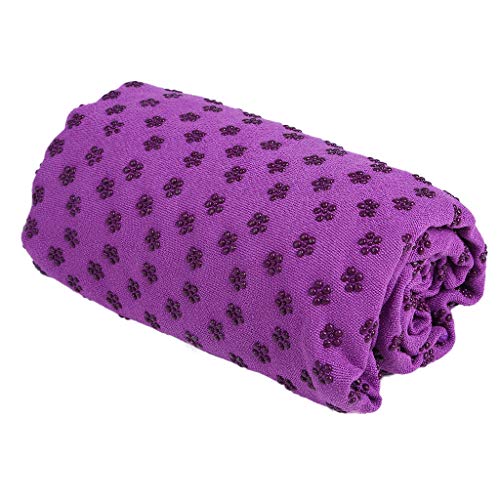 AutumnFall Yoga Mat Sport Fitness Travel Exercise Cover Towel Blanket Non-Slip Pilates Yoga Paving Mat (Purple)
