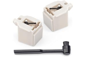 MHRXUSD ATN3600L Diamond Record Player Needles Replacement Stylus Compatible with Audio-Technica AT-LP60X, AT-LP60XBT, and AT-LP60XBT-USB Turntable Needle Replacement, 2PCS with Stylus Cleaning Brush