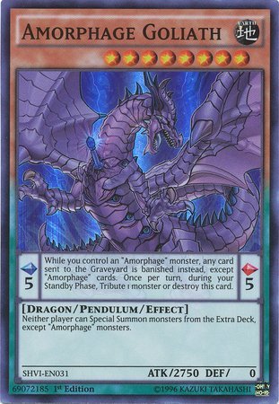 Yu-Gi-Oh! - Amorphage Goliath (SHVI-EN031) - Shining Victories - 1st Edition - Super Rare