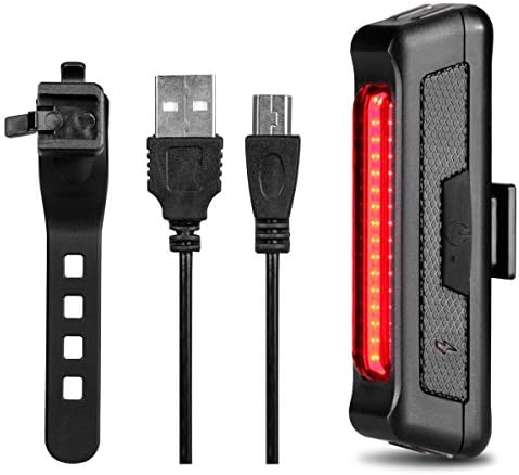 Bike Tail Light,Waterproof USB Rechargeable Rear Tail Light,Ultra Red 6 Modes 100 Lumens LED Bicycle Light, Cycling Safety Flashlight Fits on Bikes,Helmets and Backpacks