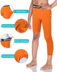 Dizoboee Youth Boys Compression Pants One Leg 3/4