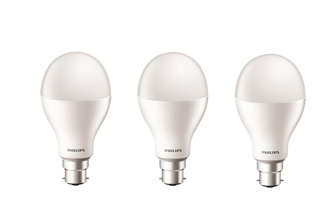 Philips Stellar Base B22 20-Watt LED Bulb (Pack of 3, Cool Day Light)