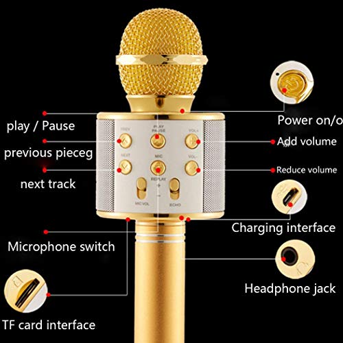 melysUS Wireless Bluetooth Microphone Audio Mobile Phone Karaoke Microphone Microphones