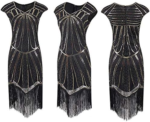 1920s Flapper Dress Dress Women's Vintage Art Deco Great Gatsby Theme Party Fringe Sequin Dress