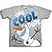 Disney Little Boys' Toddler Frozen Olaf One Cool Dude T-Shirt, Silver, 4T