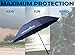 Athletico 68 Inch Automatic Open Golf Umbrella - Extra Large Double Canopy Umbrella is Windproof and Waterproof - Features Ergonomic Rubber Handle (Navy Blue, 68 inch)