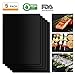 SHINE HAI BBQ Grill Mat Set of 5, Non-Stick BBQ Grill & Baking Mats, PFOA Free, Reusable and Easy to Clean, BBQ Accessories for Gas, Charcoal, Electric Grill and More- 15.75 x 13 Inch