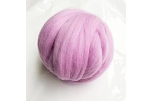 PURPLAISIR 100.1g roving Wool、Fleece, Needle Punched, Fiber Yarn, Wool Yarn Used for Needle Punched Felt