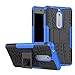 Linkertech [Shockproof Tough Rugged Dual Layer Protector Hybrid Case Cover with Kickstand for 5 (Blue)