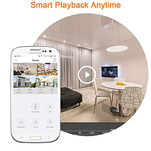 JOOAN 3MP Security Camera System Wireless,8Channel NVR&8Pcs 1296P FHD