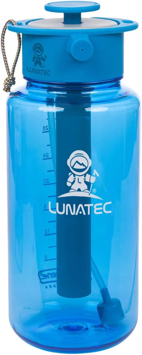 Lunatec Aquabot is a high pressure water bottle with a personal mister, shower and water gun. It makes drinking more fun. Perfect for cleaning, cooling off, water fights and hydrating.