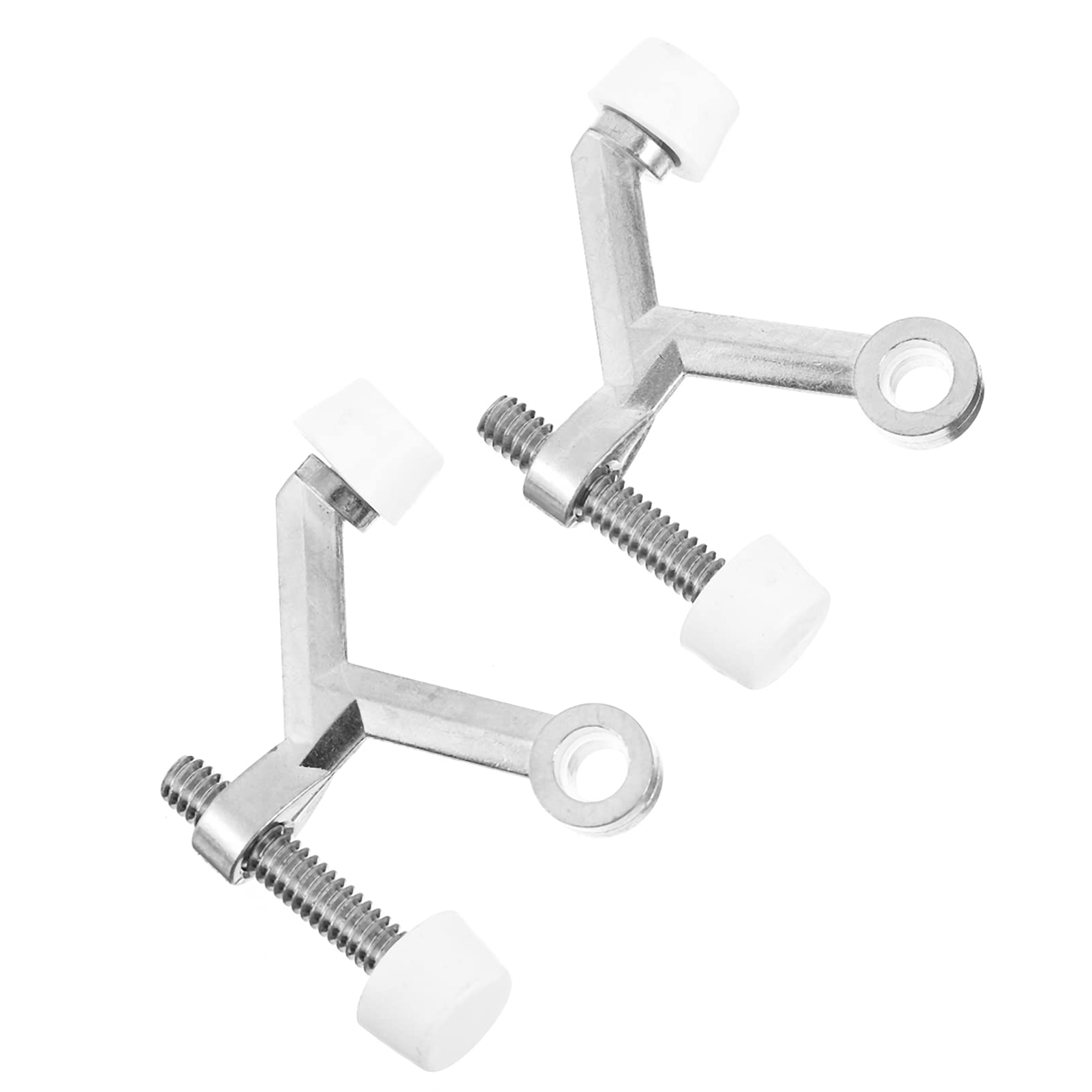 Angoily 2pcs Hinge Pin Door Stopper Adjustable Heavy Duty Hinge Pin Door Stop with Rubber Bumper Tips Reduce Potential Damage Striking Wall Dents Door Trim