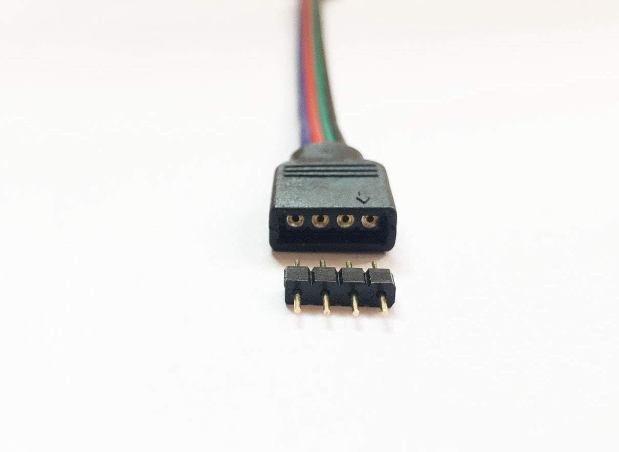 LitaElek 20pcs 4 Pin LED Strip Connector RGB LED Tape Connector LED Ribbon 4pin Plug Male to Male Adapter LED Band Extender Quick Connecter for SMD 5050 3528 2835 RGB LED Strip Lights - Image 4
