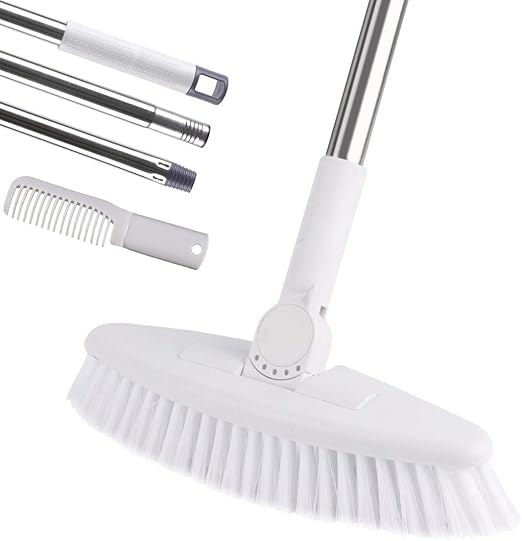 Amazon Com Geero Floor Scrub Brush With Adjustable Long Handle 52