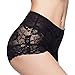 Eve's temptation Janice Women's High Waist Lace Panties Tummy Control Seamless Slimming Underwear Full Coverage Brief-Black XX-Large