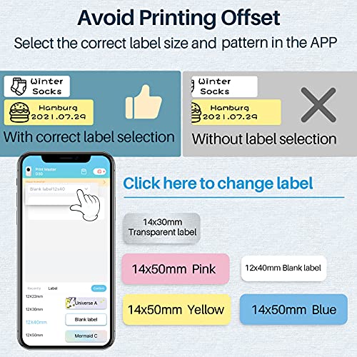 Memoking Label Makers D30 Bluetooth Thermal Label Maker Machine, Smart