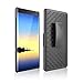 ZASE Belt Holster Case Compatible with Samsung Galaxy Note 8 Black Holster Slim Fit Armor Shell Protective Case Defender Swivel Belt Clip [Built-in Kickstand] (Black Holster Combo Case)