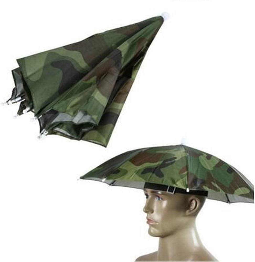 camouflage umbrella hat