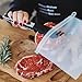 5 Reusable Silicone Food Bag & Holder - Zip Silicone Bags Reusable - Large Reusable Freezer Bags - Reusable Lunch Bags - Silicone Food Storage Bag - Reusable Silicone Containers