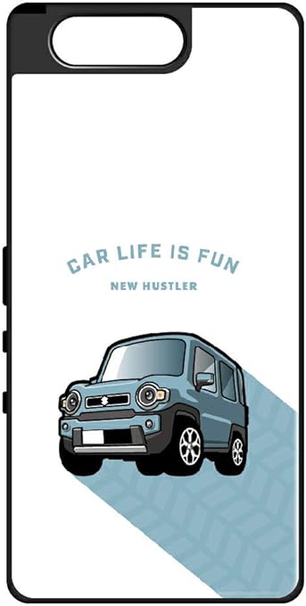 Amazon Arrows M04 ケース 背面 ガラスハイブリッドケース アローズm04 トーン Tone M17 カバー スマホケース かわいい おしゃれ 車 イラスト 7281 E ライトブルー プリント 印刷 スズキ 新型 ハスラー デザイン 柄 背面カバー 9h硬度 強化ガラス Tpu バンパー 衝撃