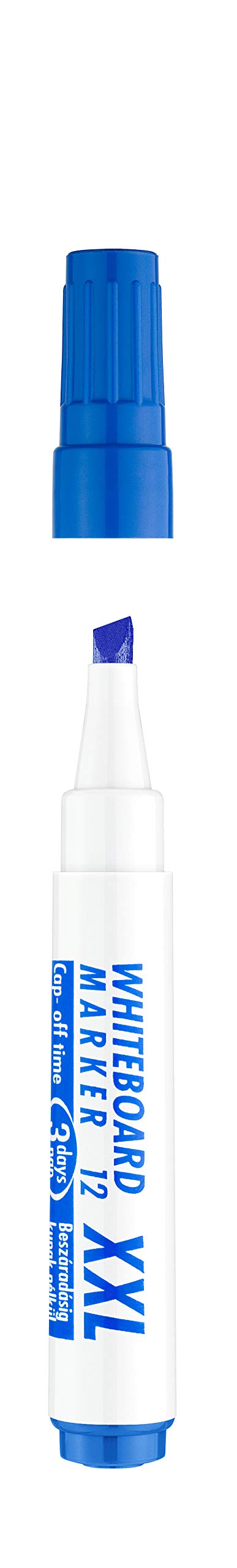 ICO Whiteboard Marker 12 XXL Blue Pack of 10 in a Paper Box