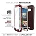 HTC ONE M9 Shockproof Case & Belt Clip Holster with Built-in Screen Protector [Hero Series] (EncasedNew 2016 Release (Maroon )