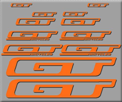 Ecoshirt GT Bikes New R229 Vinyl Adesivi Decal Aufkleber Stickers MTB Bike, Orange