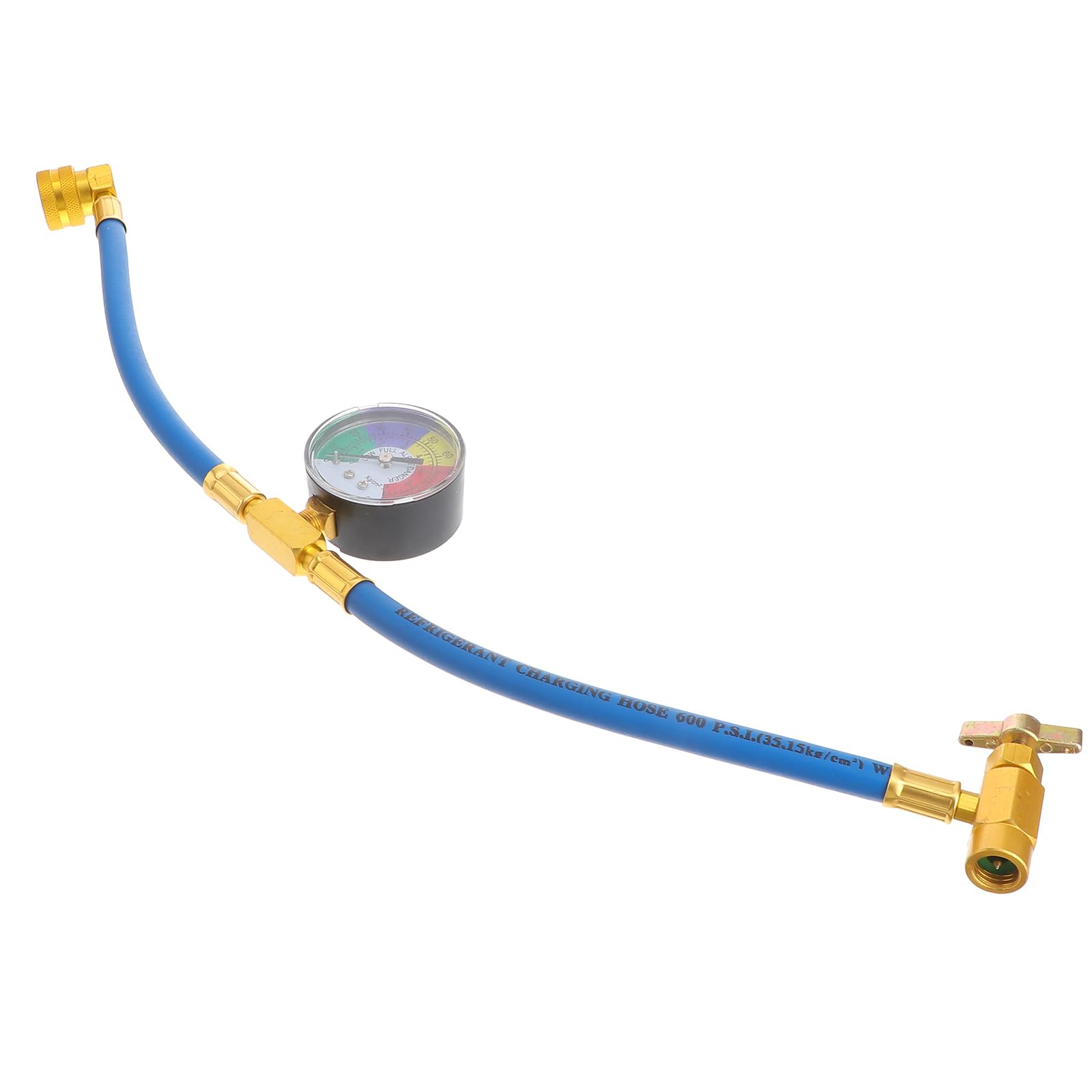 IMIKEYA R134A Car AC Refrigerant Charge Hose Safe Kit RechargeHose with Gauge, A/C 1/2 Recharge Measuring Kit Can Tap Air Conditioning Pressure Gaug for Car