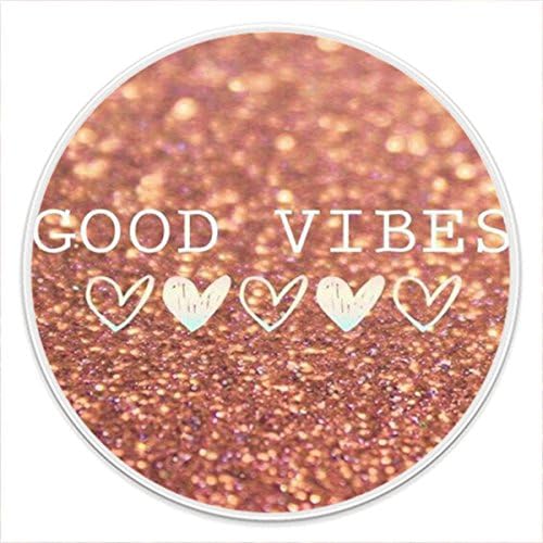 Premium Pop Girp Socket and Expanding Stand Prevent Phones form Dropping for Smartphones and Tablets and More (Good Vibes Glitter)