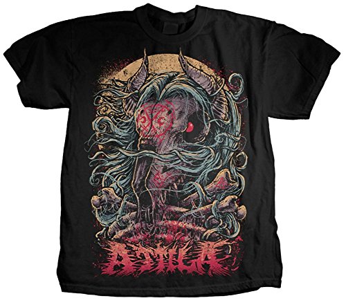 RockabiliaAttila Men's Goat Head T-Shirt Large Black