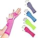 Toy Cubby Funky Retro Classic Style Colorful Long Mesh Fishnet Fingerless Wrist Gloves - 6 Pieces