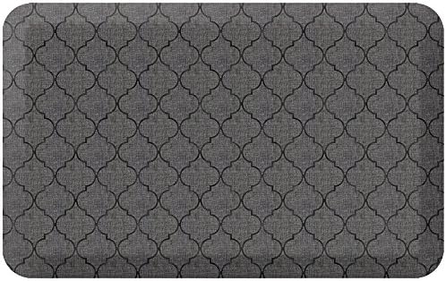 Standing Comfort Anti Fatigue Mat: Foam Ergonomic Standing Floor Mat - Non Slip Cushioned Kitchen Mat - Anti-Fatigue Standing Desk Pad - Durable &amp; Stain Resistant Top -  20" x 32" - Trellis Gray