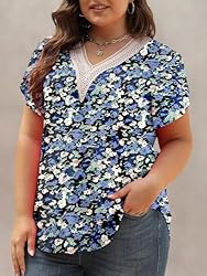 Women's Plus Size Shirts Summer Short Sleeve