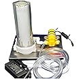 Fermtech Mini 2 Home Pro 10 Inch Cartridge Single Liquid Filter System, Stainless Steel Wine Beer Mead Kombucha Filter Machine, Mini Jet Hydraulic Filtering Filtration Technology No Spill System