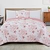 Great Bay Home 2-Piece Reversible Quilt Set with Shams. All-Season Coastal Beach Theme Bedspread Coverlet. Fenwick…
