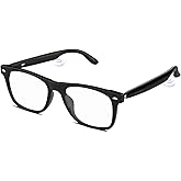 Jacuate Bluetooth Audio Smart Glasses for Women Men,Blue Light Blocking Bluetooth Glasses with Open Ear Speaker,Voice Control, Hands-Free Calls &amp; Built-in Microphone for iPhone Android Music/Work