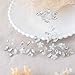 Unicra Bride Wedding Handmade Headpiece Bridal Headband Hair Vine Decorative Hair Accessories for Brides Silver